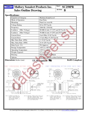 SC250PR datasheet  